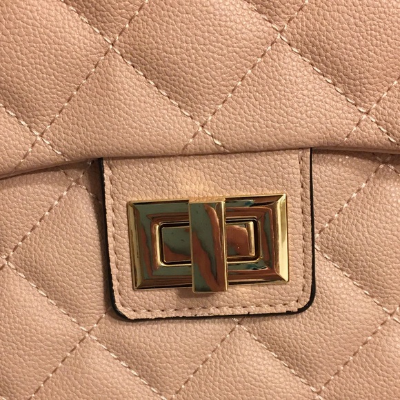 NWT!!! ELLO Quilted vegan leather Tote Bag in pretty blush!! - Picture 7 of 17